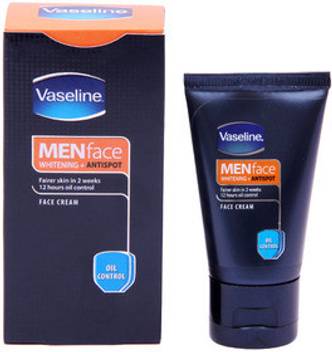 Vaseline Men Face Whitening Antispot Face Cream Oil Control Price In India Buy Vaseline Men Face Whitening Antispot Face Cream Oil Control Online In India Reviews Ratings Features Flipkart Com Most of such face skin creams for men in india contain spf that aids in minimizing the skin darkening due to sun and protects the premature aging of the skin. vaseline men face whitening antispot face cream oil control