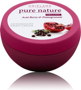 Oriflame Sweden Pure Nature Organic Acai And Pomegranate Antioxidant Night Cream Price In India Buy Oriflame Sweden Pure Nature Organic Acai And Pomegranate Antioxidant Night Cream Online In India Reviews Ratings