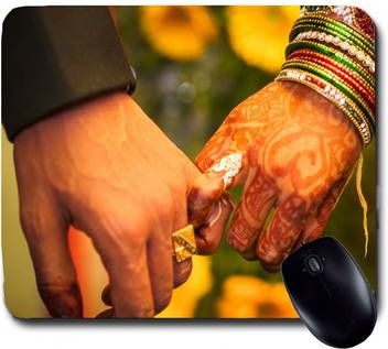 Awwsme Indian Wedding Couple Holding Hands Mousepad