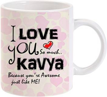 Lolprint I Love You Kavya Ceramic Mug Price In India Buy