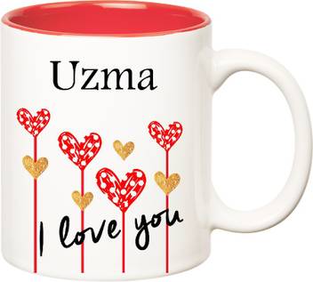 Huppme I Love You Uzma Inner Red 350 Ml Ceramic Mug Price In