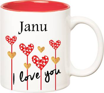 Huppme I Love You Janu Inner Red 350 Ml Ceramic Mug Price In
