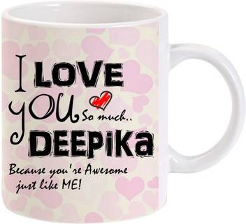 Lolprint I Love You Deepika Ceramic Coffee Mug Price In India Buy Lolprint I Love You Deepika Ceramic Coffee Mug Online At Flipkart Com Here are some of those rare moments on the first episode of koffee with karan 6, deepika opened up about what made her fall in love with ranveer: lolprint i love you deepika ceramic coffee mug