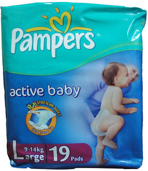 pampers active baby large flipkart