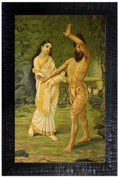 Toysrin Vishwamitra And Menaka Digital Reprint 18 Inch X 14 Inch