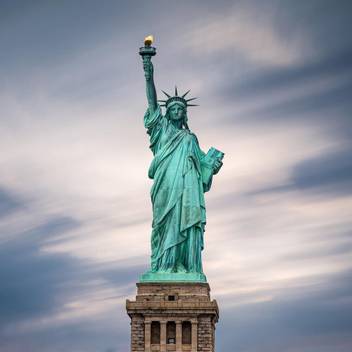 The Statue Of Liberty In New York City Usa Premium Poster Canvas