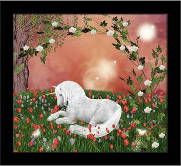 Artzfolio Beautiful Unicorn Framed Art Print Digital Reprint 10