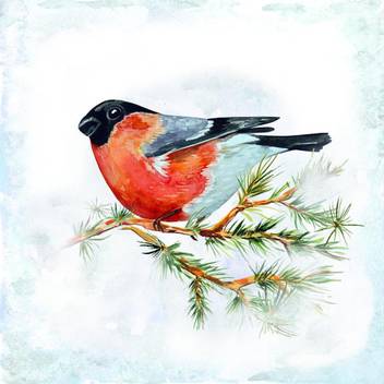 Artzfolio Watercolor Bird Unframed Art Print Canvas 48 Inch X 48