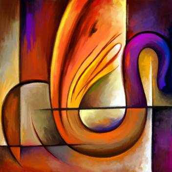 Lord Ganesha Painting Canvas Art Religious Posters In India