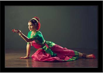 Artzfolio Indian Classical Dance Framed Art Print Digital Reprint