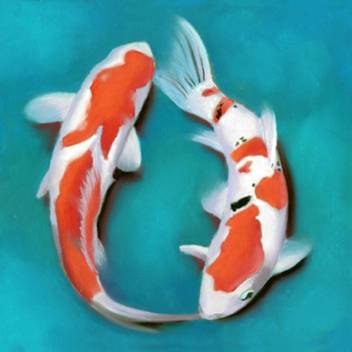 Feng Shui Koi Fish Painting Canvas Art Decorative Posters In