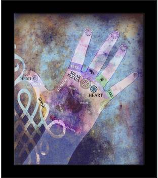 Artzfolio Chakra Hand Framed Art Print Digital Reprint 9 3 Inch X