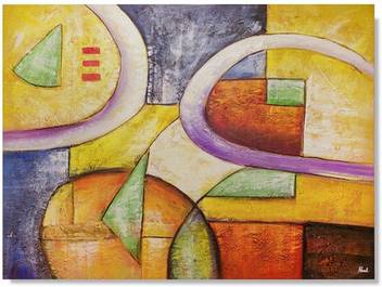 Ansavv Circle Of Life Abstract Art Oil 36 Inch X 49 Inch