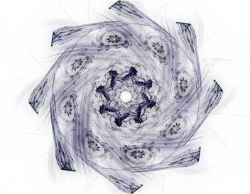 Pitaara Box Fractal Radial Pattern Unframed Wall Art Painting