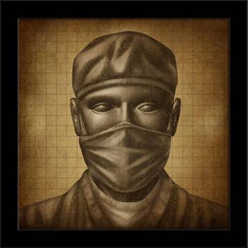 Artzfolio Doctor With A Surgical Mask Framed Art Print Digital