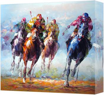 Printhero Polo Game Live Canvas Oil Painting Print With Wooden