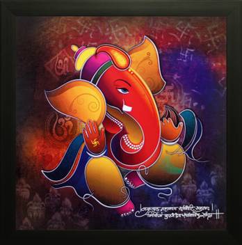 Saf Ganesh Oil 11 Inch X 11 Inch Painting Price In India Buy Saf
