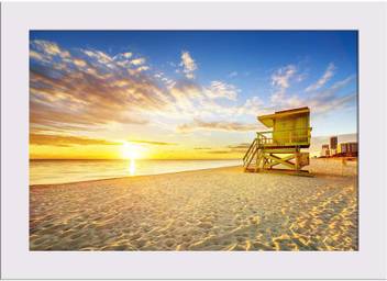 Artzfolio Miami South Beach Sunrise With Lifeguard Tower Usa