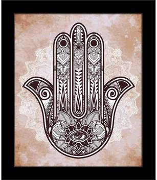 Artzfolio Hamsa Hand Of Fatima Good Luck Amulet In Indian Arabic