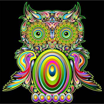 Owl Psychedelic Pop Art Design Premium Poster Canvas Art
