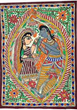 Craftuno Craftuno Traditional Madhubani Painting Depicting Radha