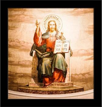 Artzfolio Old Jesus Artwork At A Church In Italy Framed Art Print