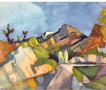 Snapgalaxy Art Panel Rocky Landscape By August Macke Price In