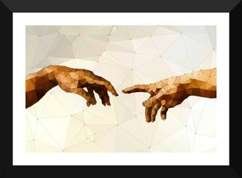 Tallenge Digital Art Creation Of Adam Detail Framed Digital