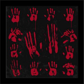Artzfolio Hand In Blood Framed Art Print Digital Reprint 11 Inch X