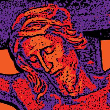 Artzfolio Jesus Framed Art Print Canvas 18 Inch X 18 Inch Painting