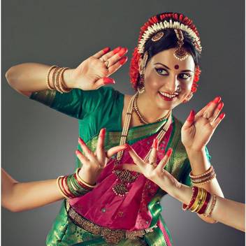 Artzfolio Indian Classical Dance Framed Art Print Canvas 24 2 Inch