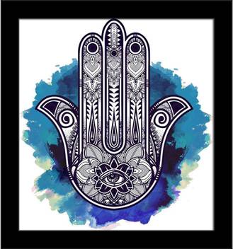 Artzfolio Hamsa Hand Of Fatima Good Luck Amulet In Indian Arabic