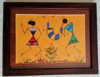 Kalasiddhiart Warli Canvas 7 Inch X 7 Inch Painting Price In India