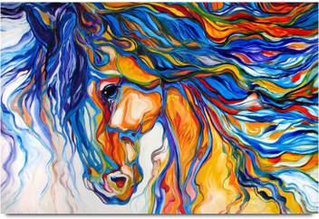 Abstract Horse Face Painting Paper Print Animals Posters In