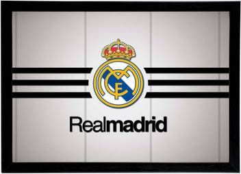 Real Madrid Team Logo Wall Art Framed Poster Photographic Paper Pop Art Posters In India Buy Art Film Design Movie Music Nature And Educational Paintings Wallpapers At Flipkart Com