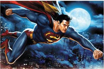 Eurekadesigns Poster Angry Superman Paper Print Nature Posters