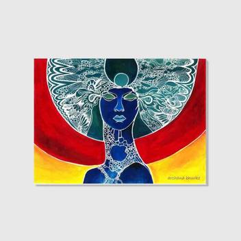 Athah Frameless Poster Abstract Woman Nd Paper Print Minimal Art