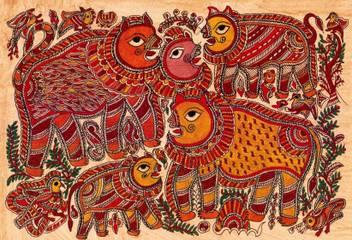 Mithila Painting Paper Print Art Paintings Posters In India