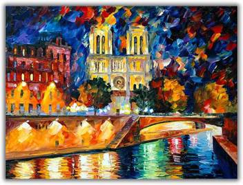 Building On Riverside Canvas 0236 Canvas Art Abstract Art