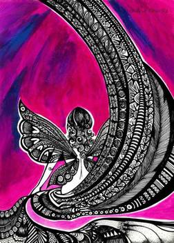 Athah Poster Angel Wings Abstract Artwork Artist Archana Bhurke