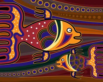 Tallenge Art Colorful Fish Art Large Size Ready To Frame
