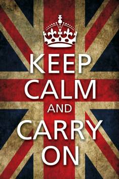 Keep Calm Carry On Flag Paper Print Quotes Motivation
