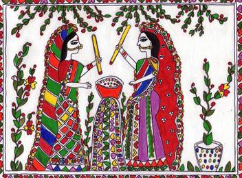 Mithila Painting A1 Paper Print Art Paintings Posters In India