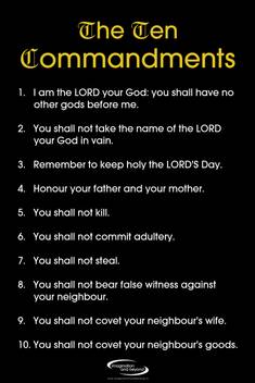 The Ten Commandments Paper Print Humor Quotes Motivation