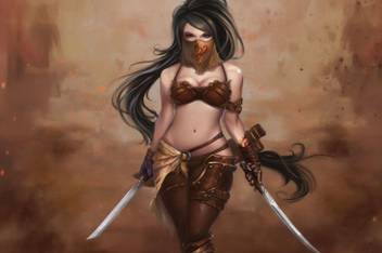 Anime Girl Warrior Poster Photographic Paper Art Paintings