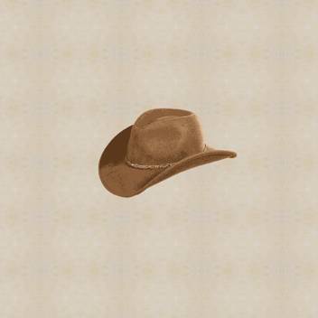 Vintage Cowboy Hat Paper Print Minimal Art Posters In India
