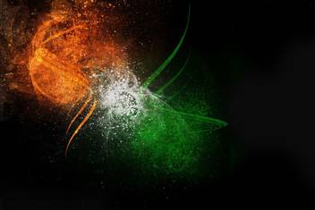 Stybuzz Indian Flag Tricolor Abstract Art Photographic Paper Art