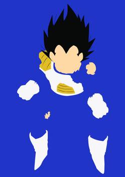 Vegeta Dragon Ball Z Minimal A3 Wall Paper Print Abstract Art