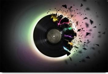 Dj Disc Music E Paper Print Music Abstract Decorative Posters