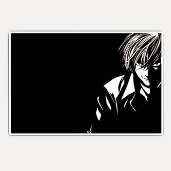 Death Note Black And White 18x12 Paper Print Abstract Posters